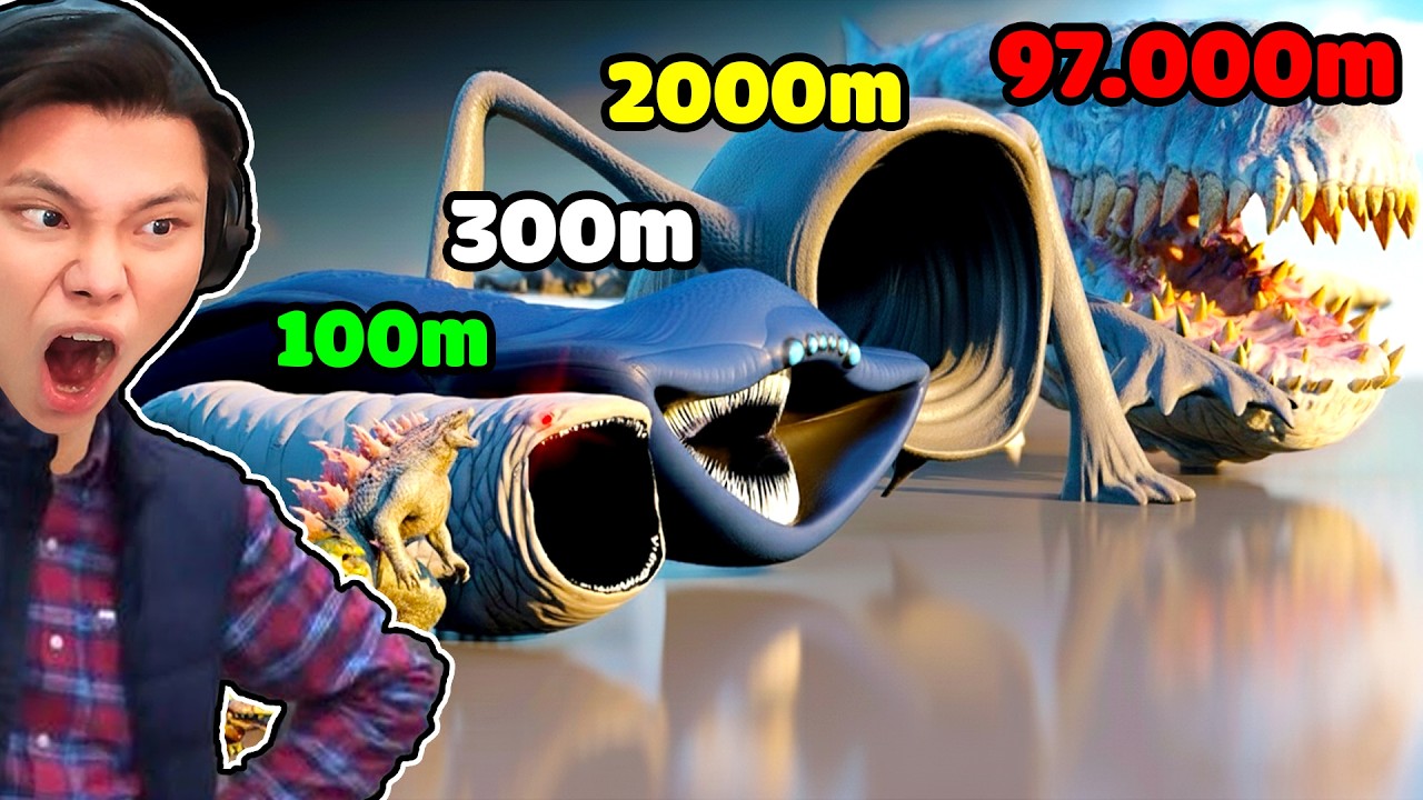So Sánh Chiều Dài Thủy Quái Tỷ Cân 97% CÓ THẬT👌🌍JayGray Reaction The Bloop vs SCP Khổng Lồ