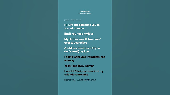 Busy Woman - Sabrina Carpenter (Lyrics)