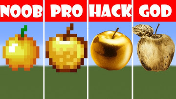 Pixel Art (NOOB vs PRO vs HACKER vs GOD) Golden Apple in Minecraft