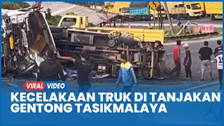 Kecelakaan Truk Tak Kuat Menanjak di Tanjakan Gentong Tasikmalaya