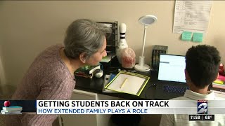 Family members help with virtual learning during pandemic