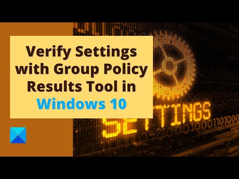 Verify Settings with Group Policy Results Tool (GPResult.exe) in Windows 10
