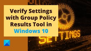Verify Settings with Group Policy Results Tool (GPResult.exe) in Windows 10 Verify Settings with Group Policy Results Tool (GPResult.exe) in Windows 10