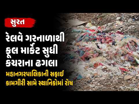 #surat | રેલવે ગરનાળાથી ફૂલ માર્કેટ સુધી કચરાના ઢગલા | #drashtikonnews