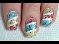 Glitter Strips Nail Art Tutorial / Дизайн ногтей с блестками