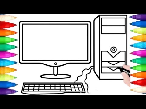 How To Draw Computer For Kids|| Easy Computer Drawing For Kids ...
