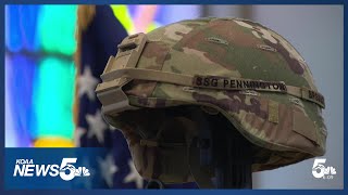 A memorial service at Fort Carson honors the life of Staff Sgt Benjamin Pennington