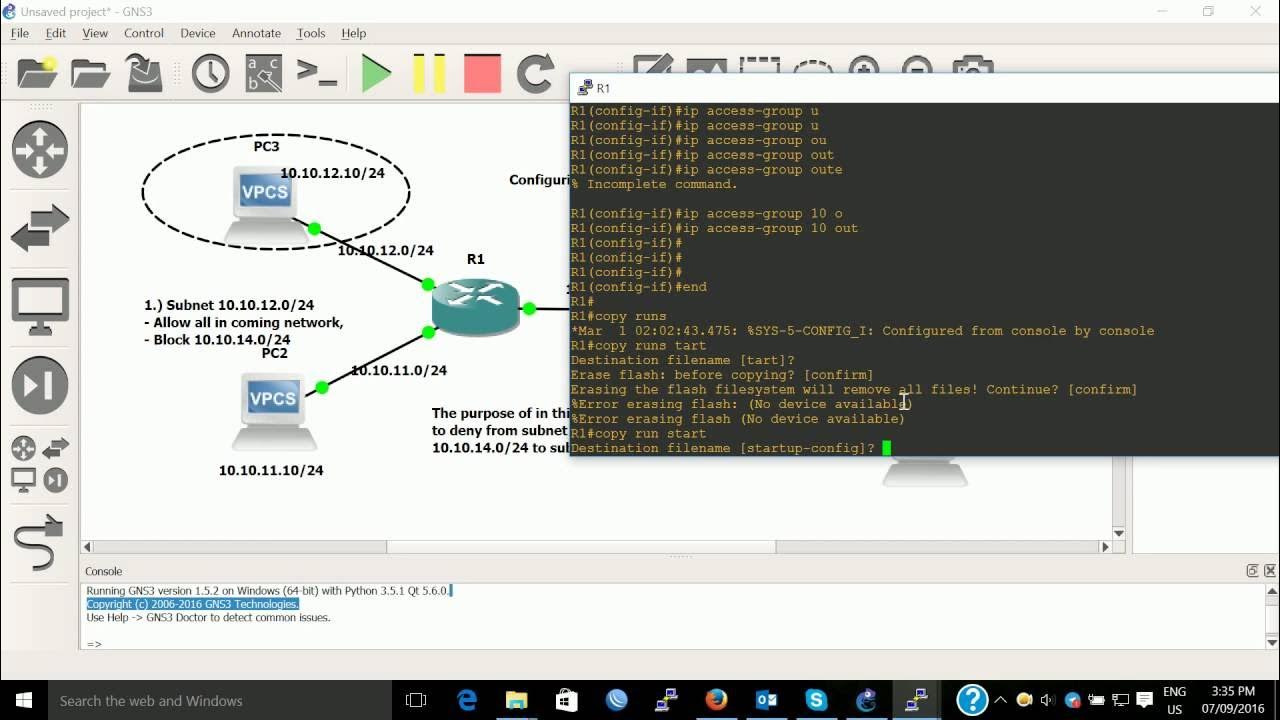Incomplete command