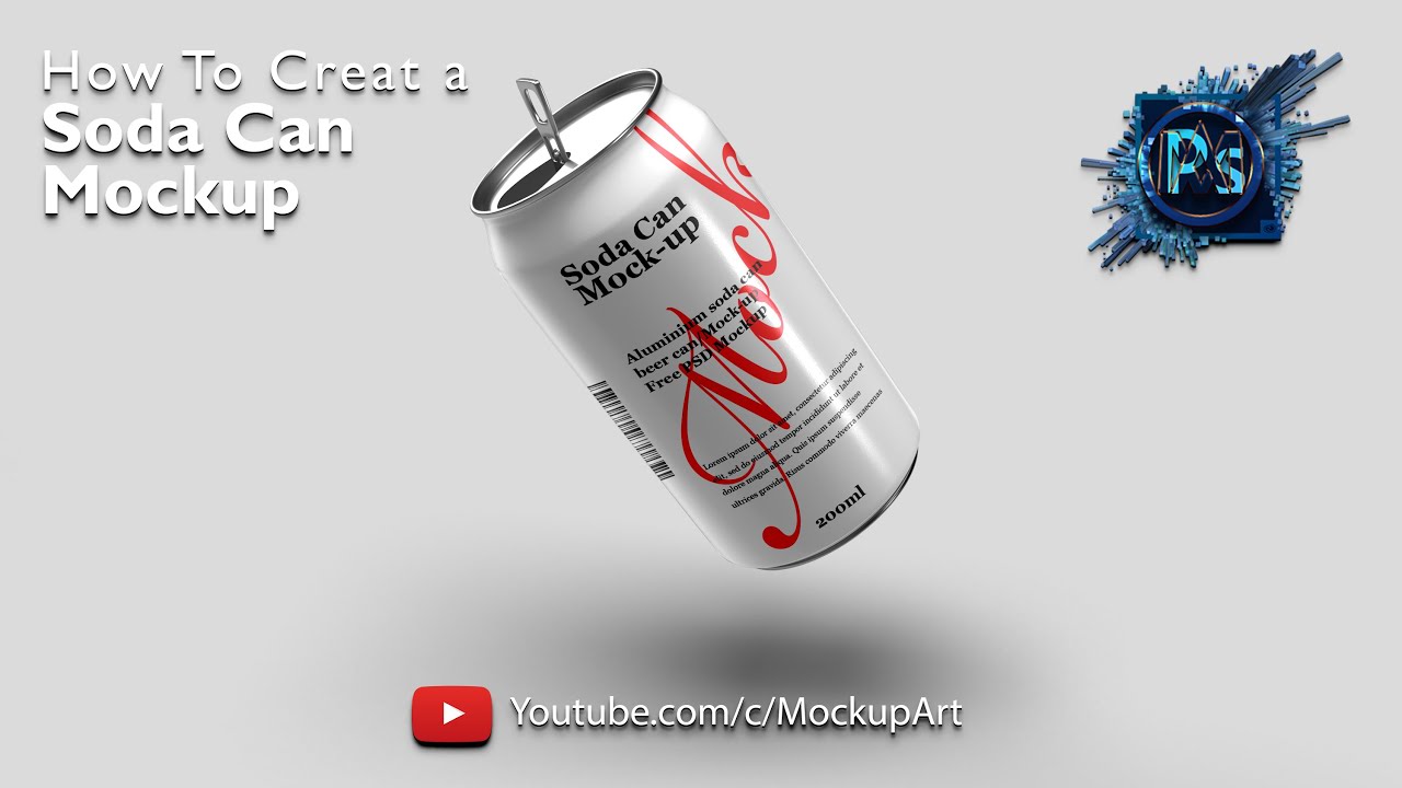 How To Make A Soda Can Mockup Photoshop Mockup Tutorial Youtube