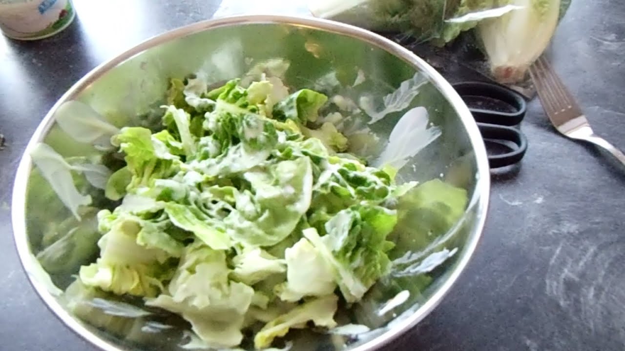lets cook: grüner salat mit matcha joghurt dressing - YouTube