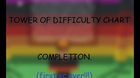 TOWER OF DIFFICULTY CHART (COMPLETION.) (FIRST SOUL CRUSHING +100th Tower.) (JToH Roblox)