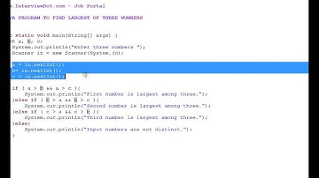 JAVA PROGRAM TO FIND LARGEST OF THREE NUMBERS