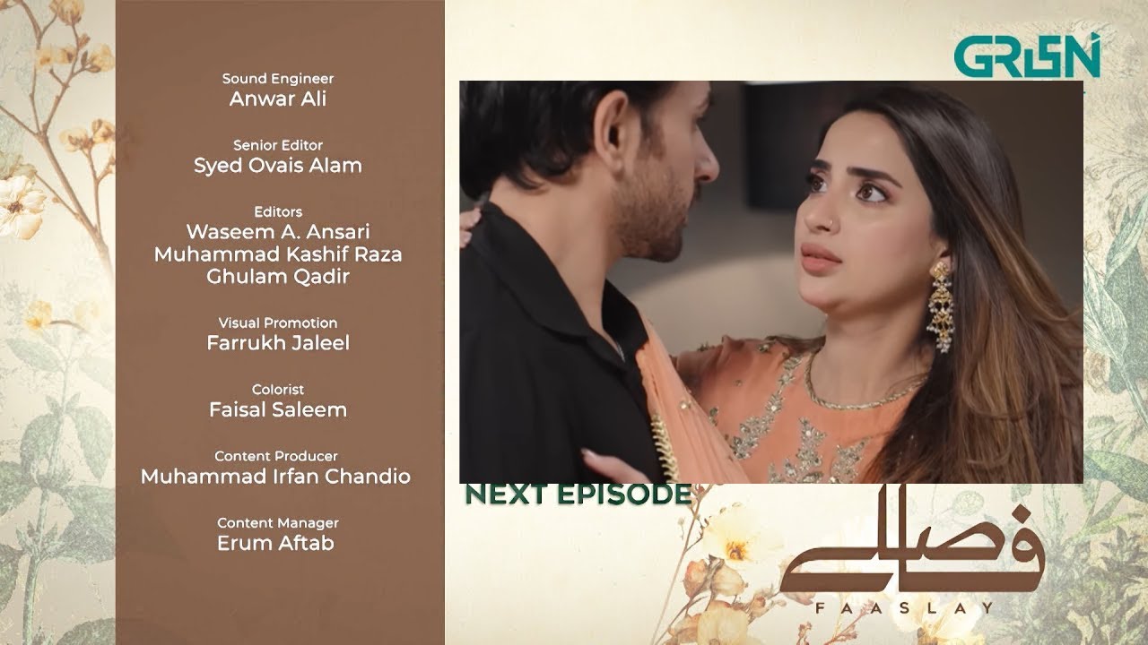 Faaslay Episode 29 Teaser | Ali Ansari | Saboor Aly | Green TV Entertainment