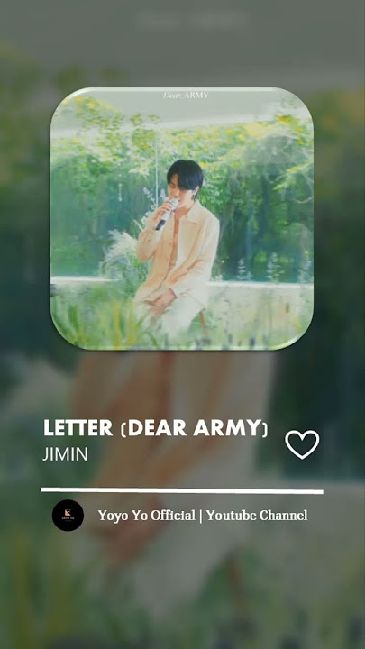 JIMIN (BTS) - Letter (Dear ARMY) Part 1 (Ringtone Cut)