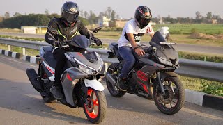 Yamaha Aerox 155 vs R15 V3 Race | Same Engine Different Tune!