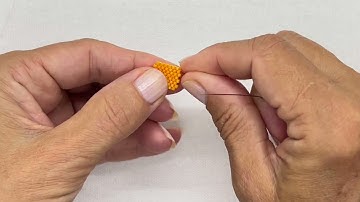 05 How to add and end thread in peyote stitch