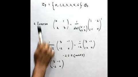 General Linear group of invertible matrices, GL(2, Z7) is a group,