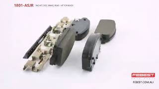 1801-Asjr Pad Kit, Disc Brake, Rear - Kit For Buick