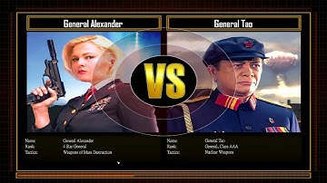 《Command & Conquer Generals shockwaveMod》Hard #6 General Alexander vs General Tao