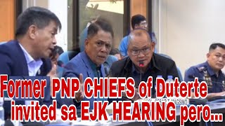 Former PNP Chiefs of Duterte Administration invited sa hearing...pero