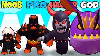 NOOB vs PRO vs HACKER vs GOD in Monster Catch Trainer Rodeo screenshot 2