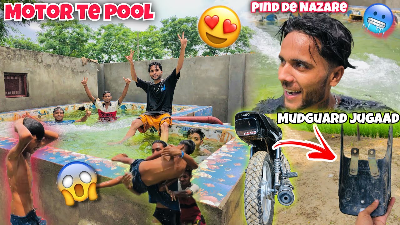 Motor te pool🏊‍♀️ || Pind De Nazare😍|| Splendor Mudguard Juggad😱 || Splendor Modified 2023 🔥