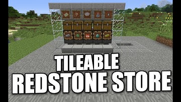 Minecraft PS4 - REDSTONE STORE - TILEABLE - Tutorial ( PS3 / XBOX / WII U / PE )