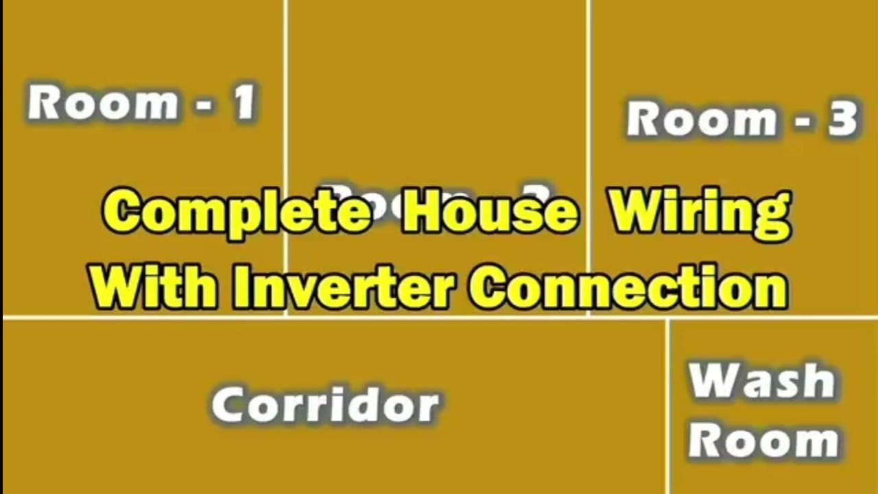 Complete house wiring with inverter connection for all Rooms | House ...