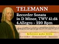 Miniature de la vidéo de la chanson Recorder Sonata In D Minor, Twv 41:D4: Iv. Allegro