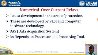 Lecture Video7 17Ee72Module2 Numerical Relays And Types , Distance Protectionmadhava Rao.j