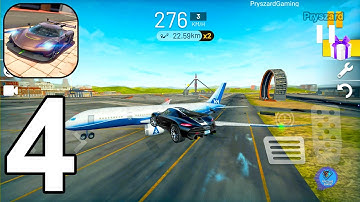 Extreme Car Driving Simulator - Gameplay Walkthrough Part 4 Fastest Car VS Plane (iOS,Android)