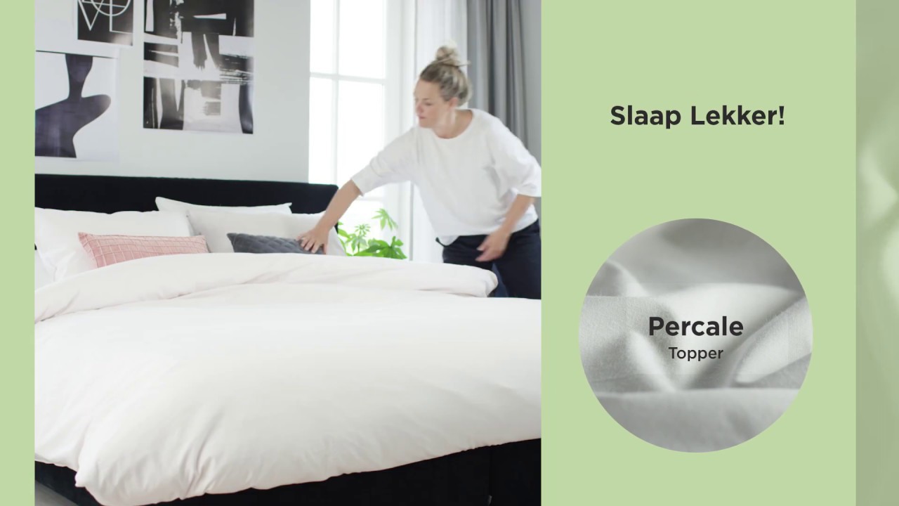 Reis maaien Vruchtbaar Beddinghouse percale katoen topper hoeslaken - White - Smulderstextiel.nl