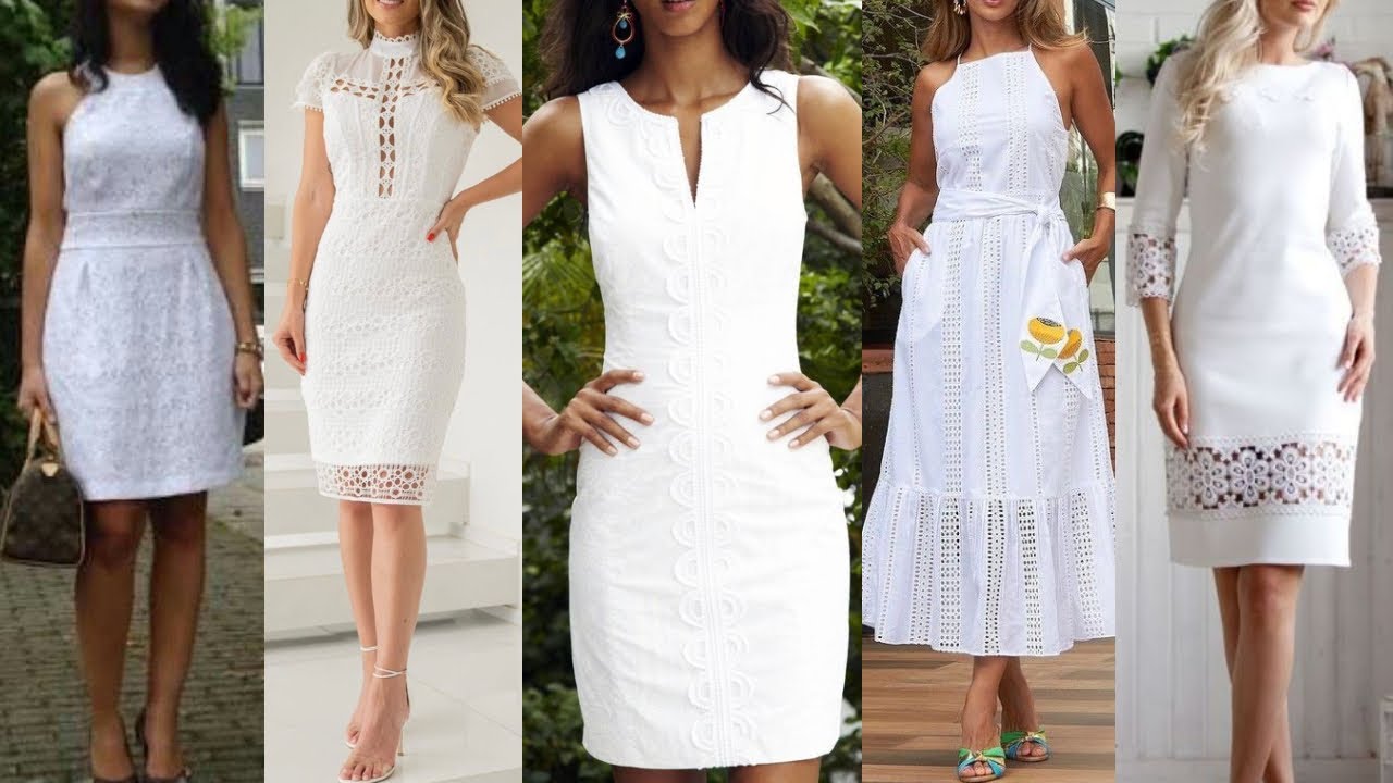 VESTIDOS Y SENCILLOS DE MODA 2022 DE COLOR BLANCO /VESTIDOS COLOR BLANCO MODERNOS BONITOS