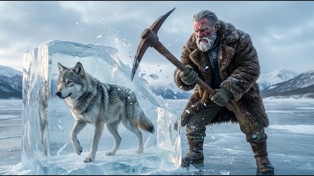 An elderly man saved a Siberian wolf frozen in a lake at -71°C — what he did next…