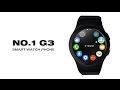 NO.1 G3 Smart Watch Phone Full Circular Dialer SMS Reminder Heart Rate Pedometer