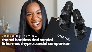 UNBOXING: Chanel Strapless Dad Sandals | Pros & Cons   Hermès Chypre Sandal Comparison #chanel
