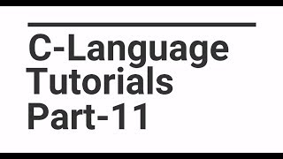 C-Tutorials Part-11 Functions in C (part-1)