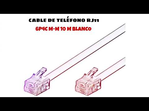 Video de Cable de telefono RJ11 6P4C M-M 10 M Blanco