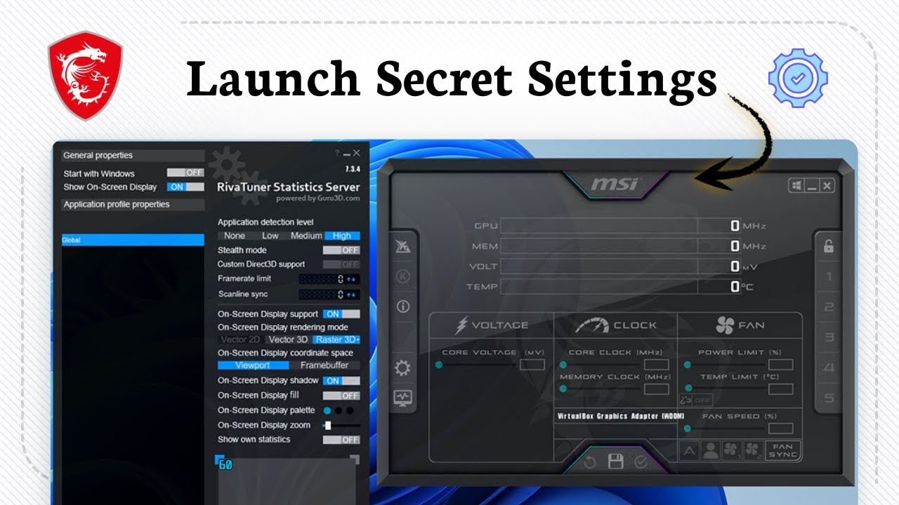 How to open RivaTuner from MSI Afterburner (Smooth Linking)