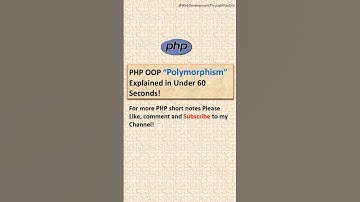 Polymorphism in PHP OOP Explained with Examples. #php #oopsconcept #oop #phpcode #webdevelopment