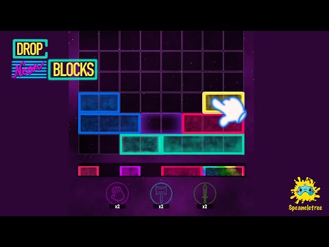 Drop Neon Blocks - slide the b
