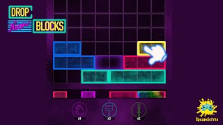 Drop Neon Blocks - slide the blocks and crush line. Free puzzle game for Android screenshot 5