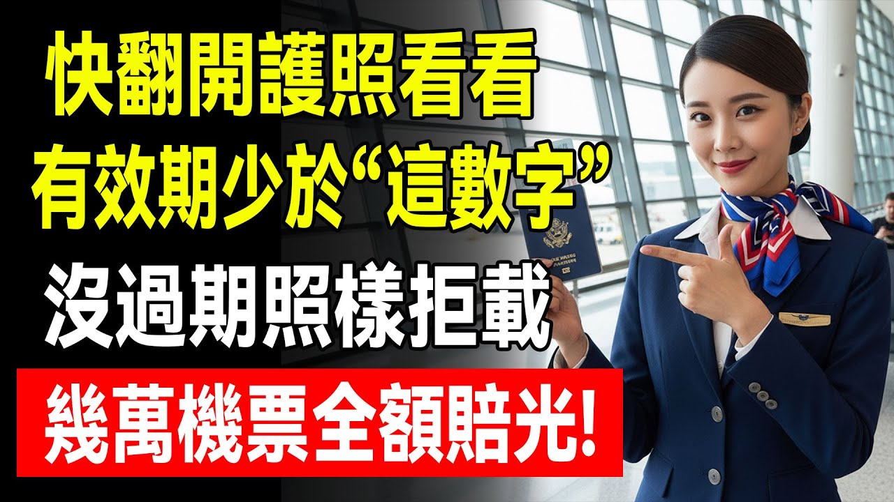 快翻開你的護照看看！如果有效期限少於“這個數字”，就算沒過期也“禁止登機”！機票幾萬元瞬間賠光！很多人到了機場才大哭！