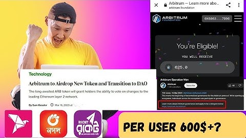 Arbitrum Airdrop Confirmed🤑 per user 600$+ kop!🎁 Arbitrum to Airdrop New token and transition to Dao