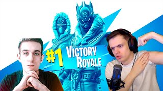 Evelone и Бустер берут топ 1 на Winter Royale ! Нарезка по Fortnite !