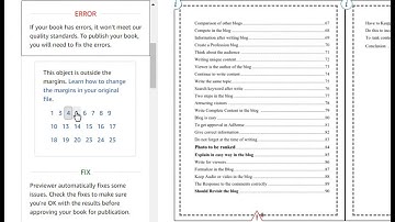 This objects is outside the margins kindle direct publishing paperback book error