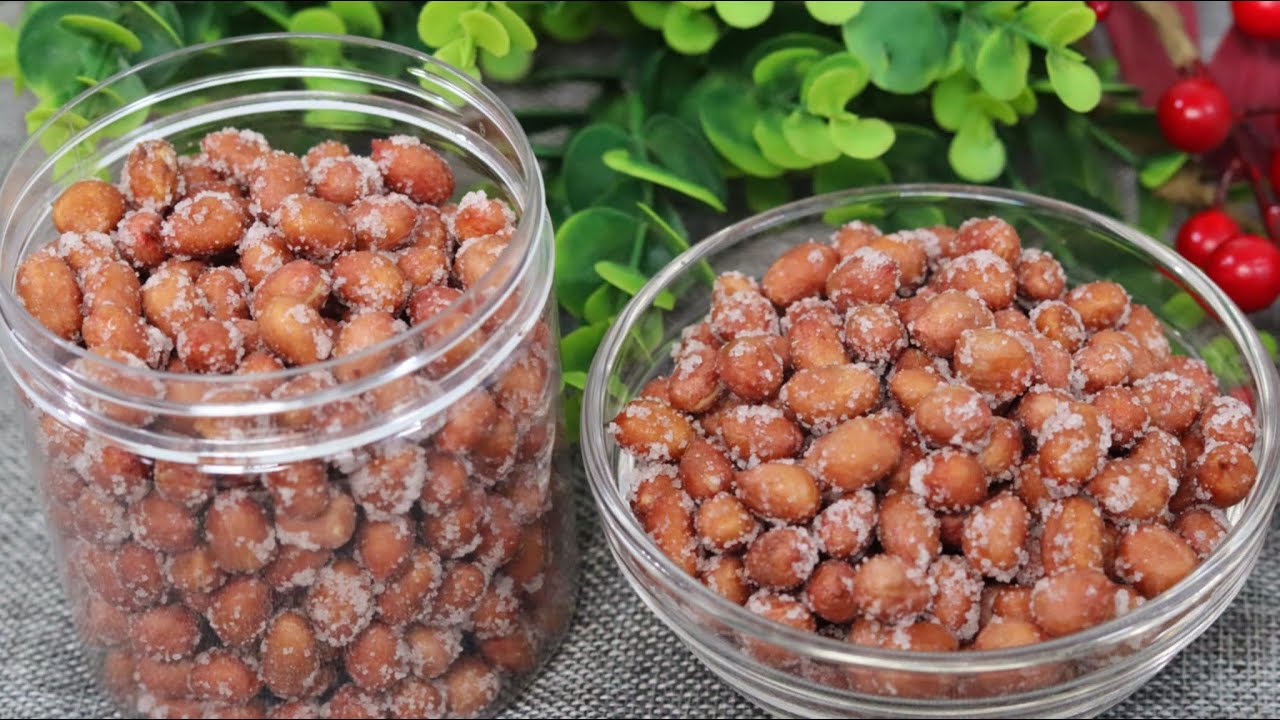 Đậu Phộng Rang Muối Đường giòn ngon đơn giản