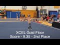 Xcel gold floor  2020  2nd place  peace love gymnastics meet