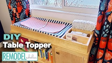 How to DIY Baby Changing Topper and Display Shelf | Remodelaholic  #diy #topper #woodwork