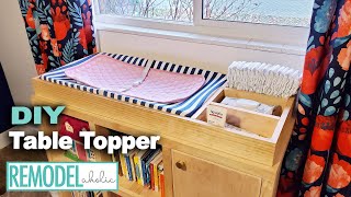 How to DIY Baby Changing Topper and Display Shelf | Remodelaholic #diy #topper #woodwork